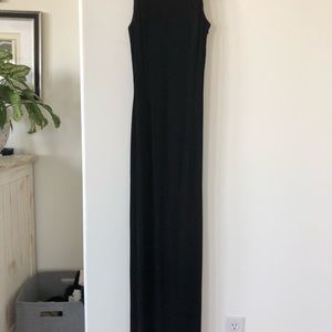 Full length black dress